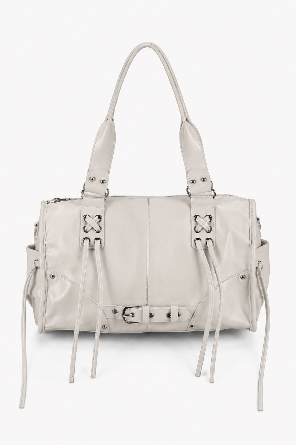 Ayla Pearl Ivory Buckle Shoulder Bag