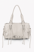 Ayla Pearl Ivory Buckle Shoulder Bag