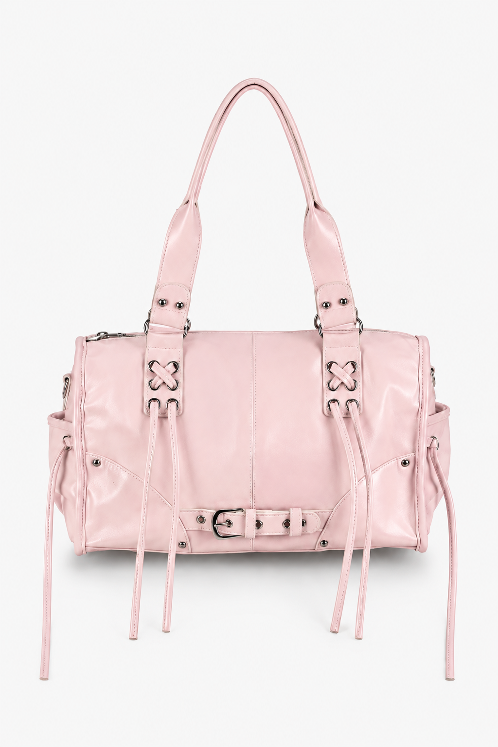 Ayla Blush Pink Buckle Shoulder Bag