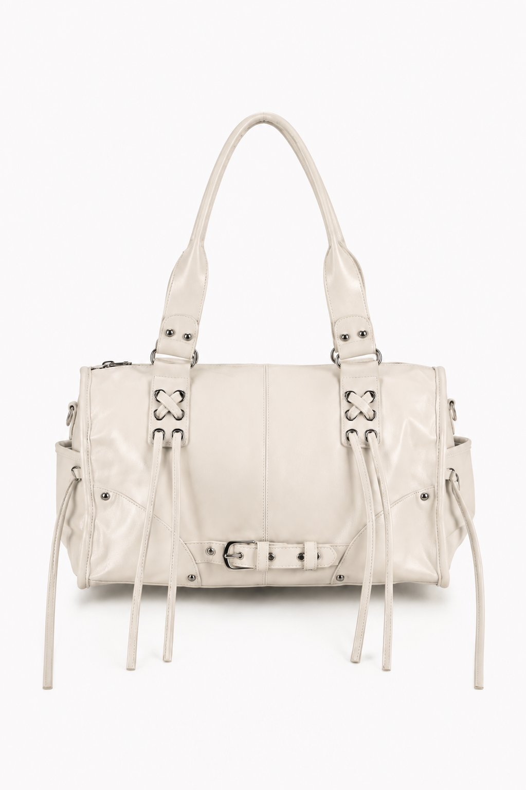 Ayla Vanilla Cream Buckle Shoulder Bag