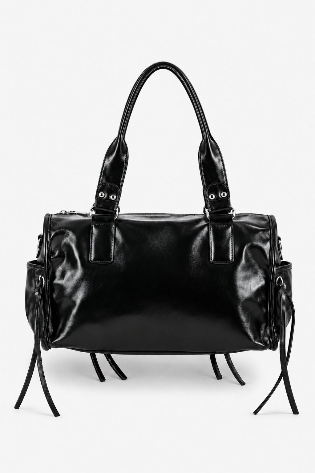 Ayla Onyx Black Buckle Shoulder Bag