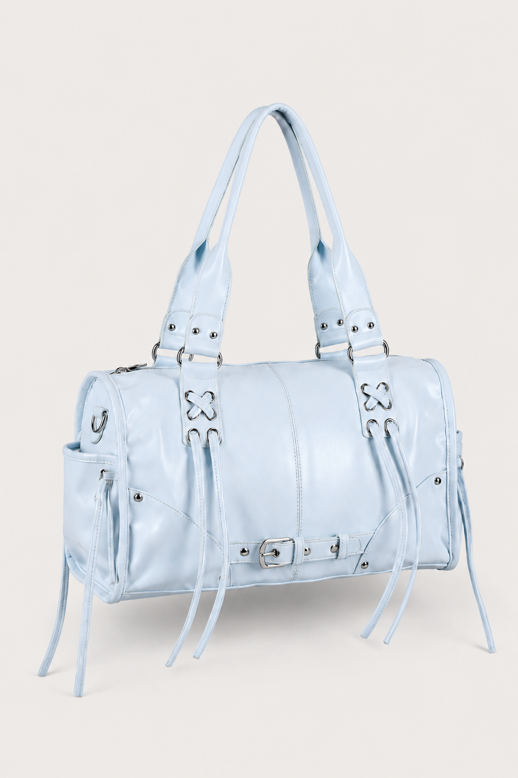 Ayla Powder Blue Buckle Shoulder Bag