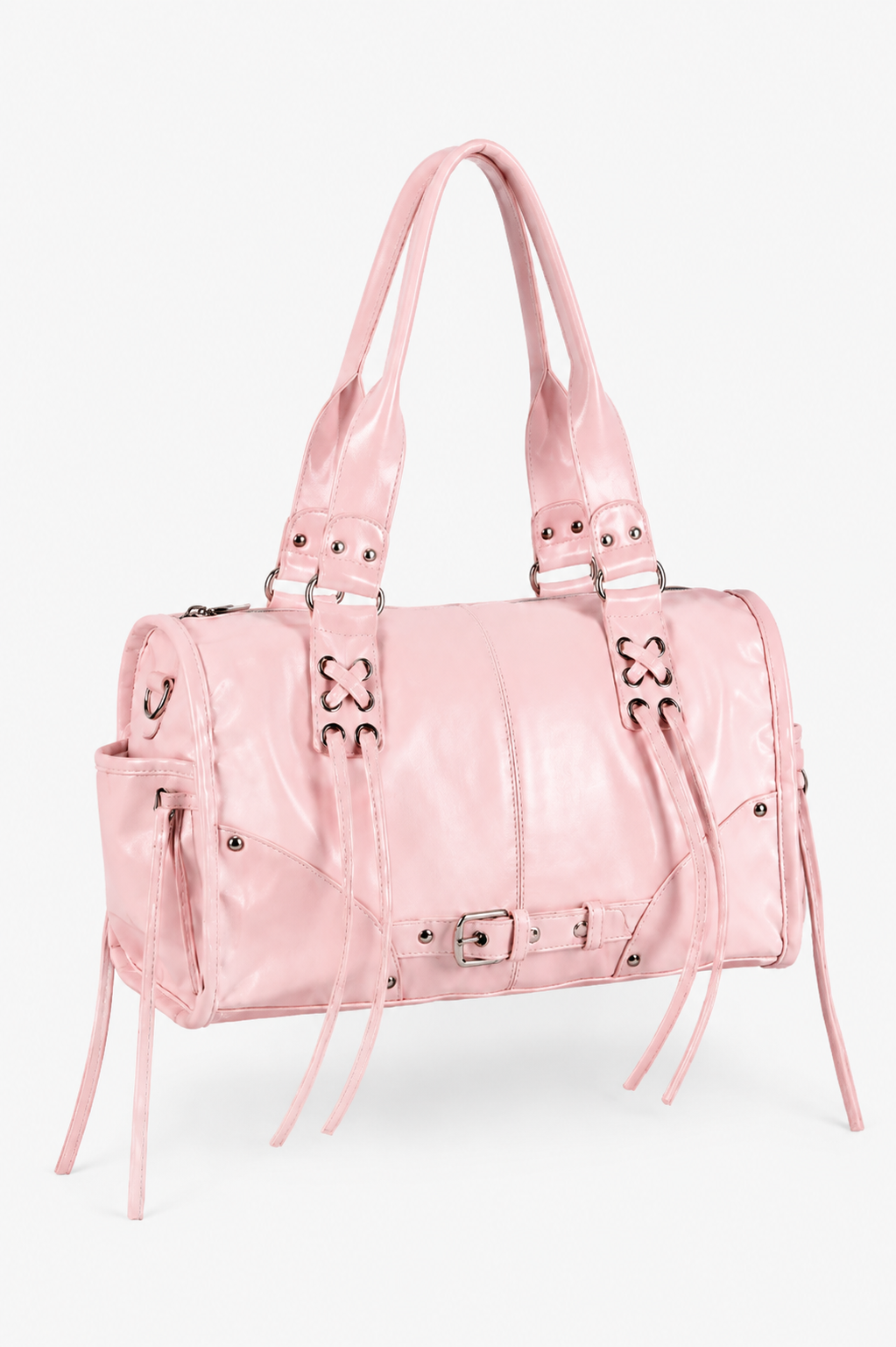 Ayla Blush Pink Buckle Shoulder Bag