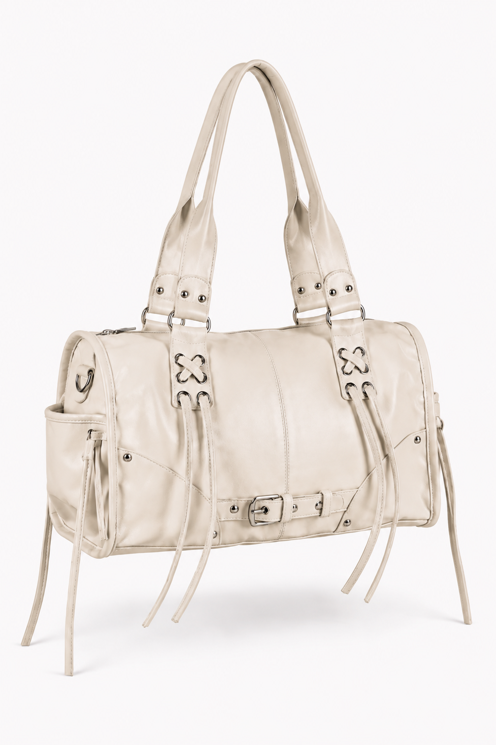 Ayla Vanilla Cream Buckle Shoulder Bag