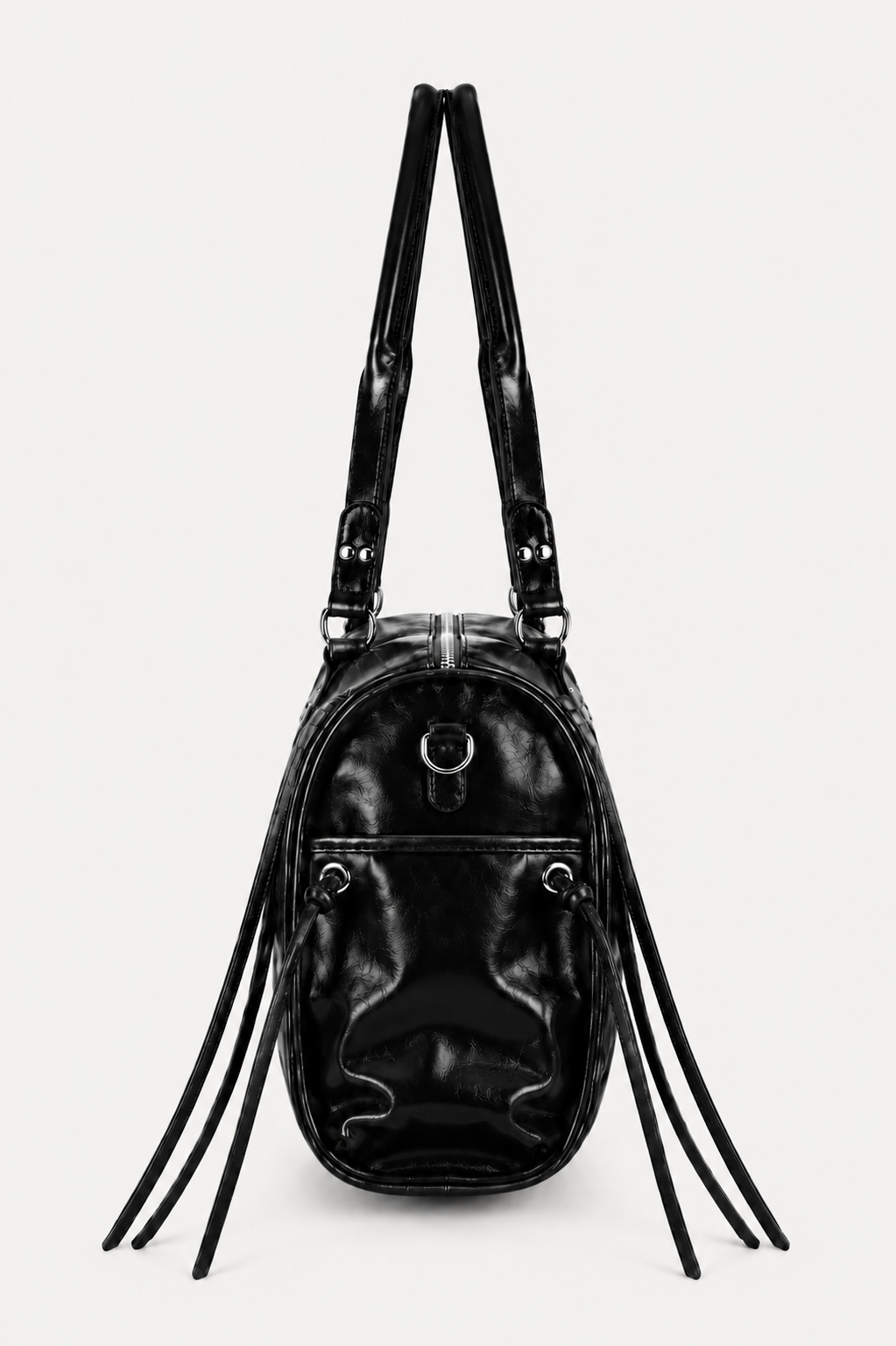 Ayla Onyx Black Buckle Shoulder Bag