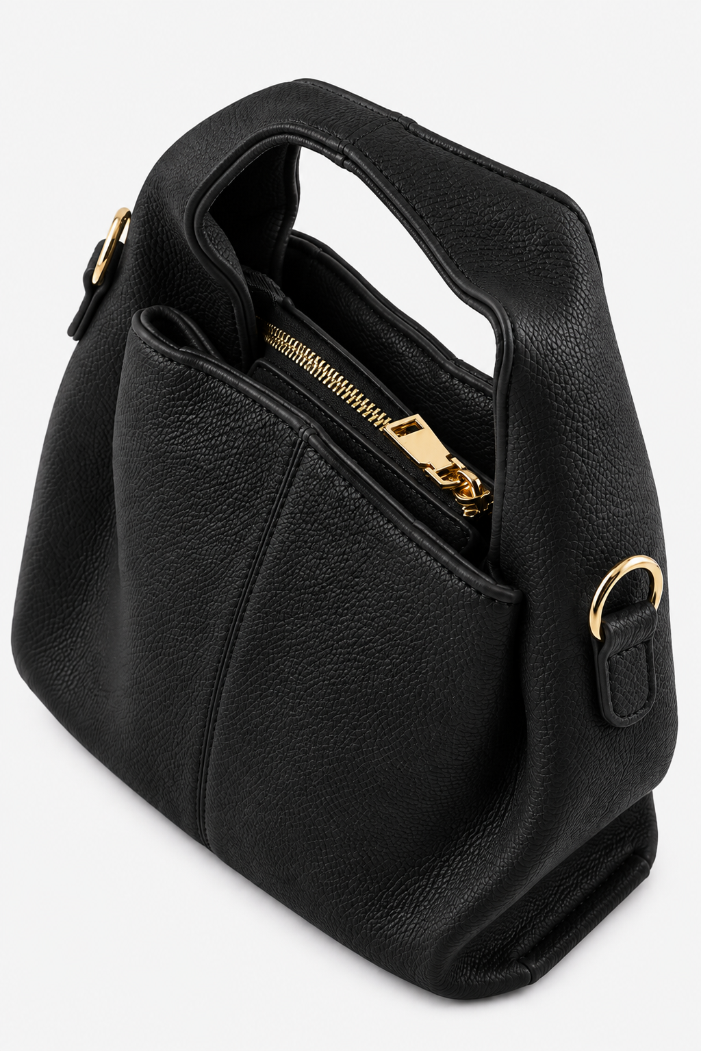 Sana Midnight Black Hobo Shoulder Bag
