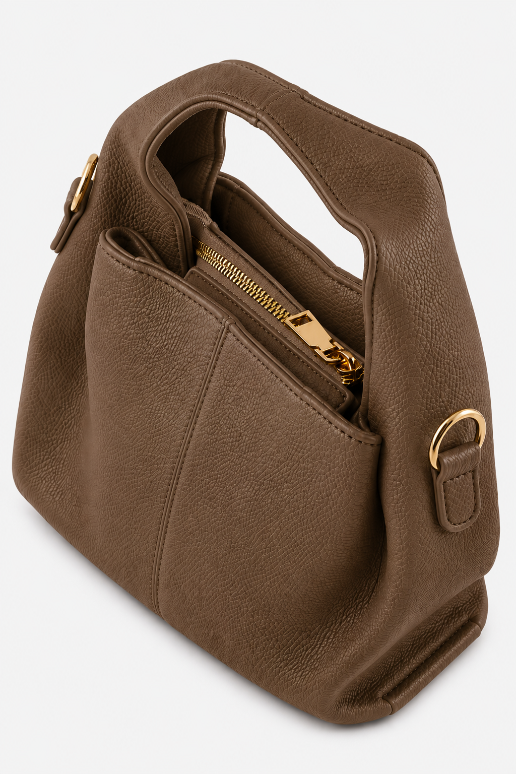 Sana Caramel Hobo Shoulder Bag