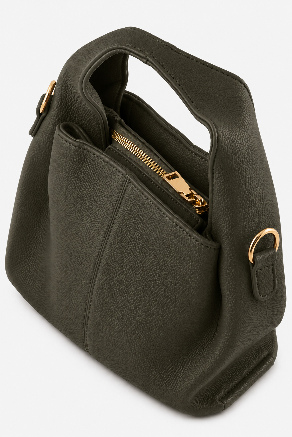 Sana Deep Olive Hobo Shoulder Bag