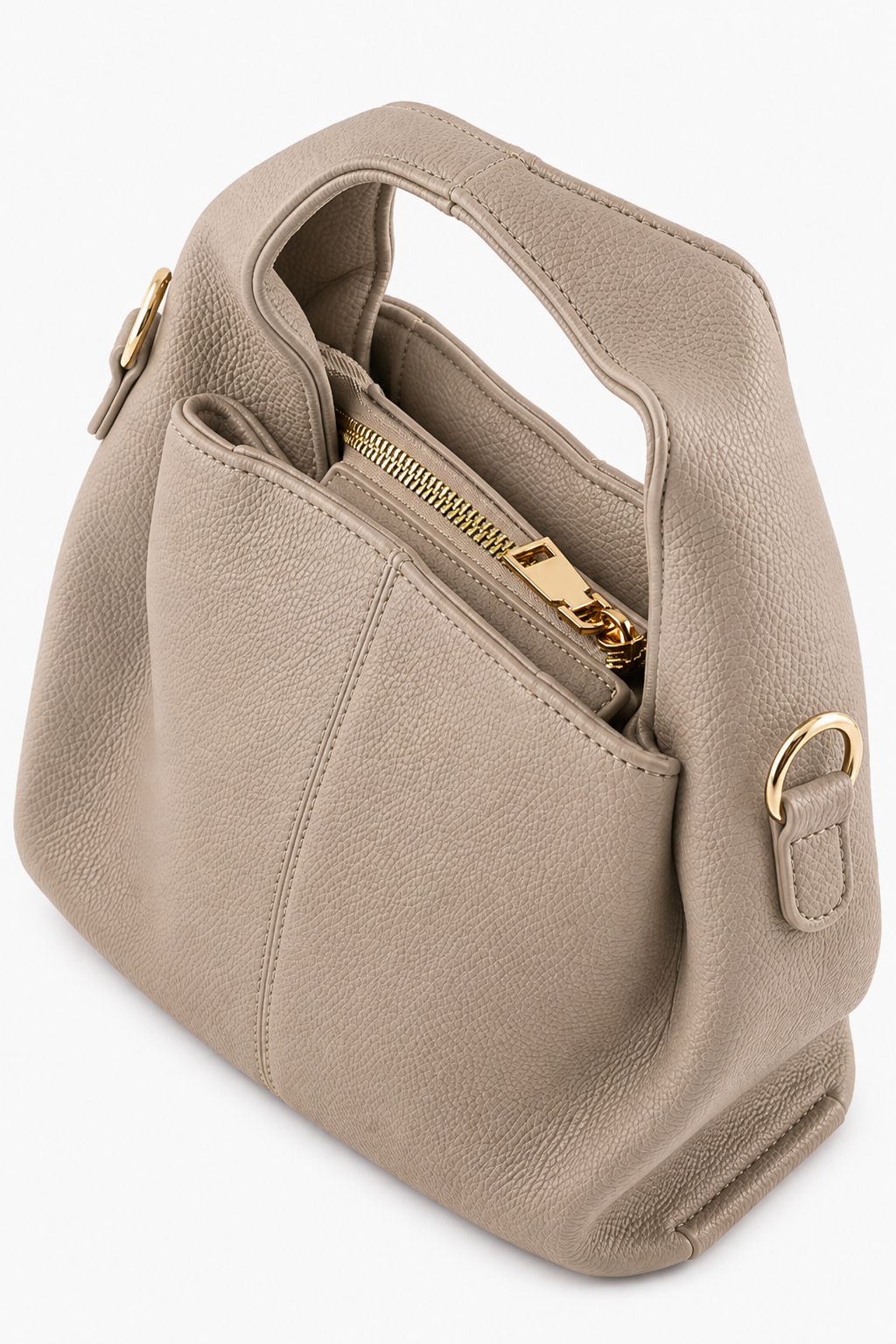 Sana Soft Taupe Hobo Shoulder Bag