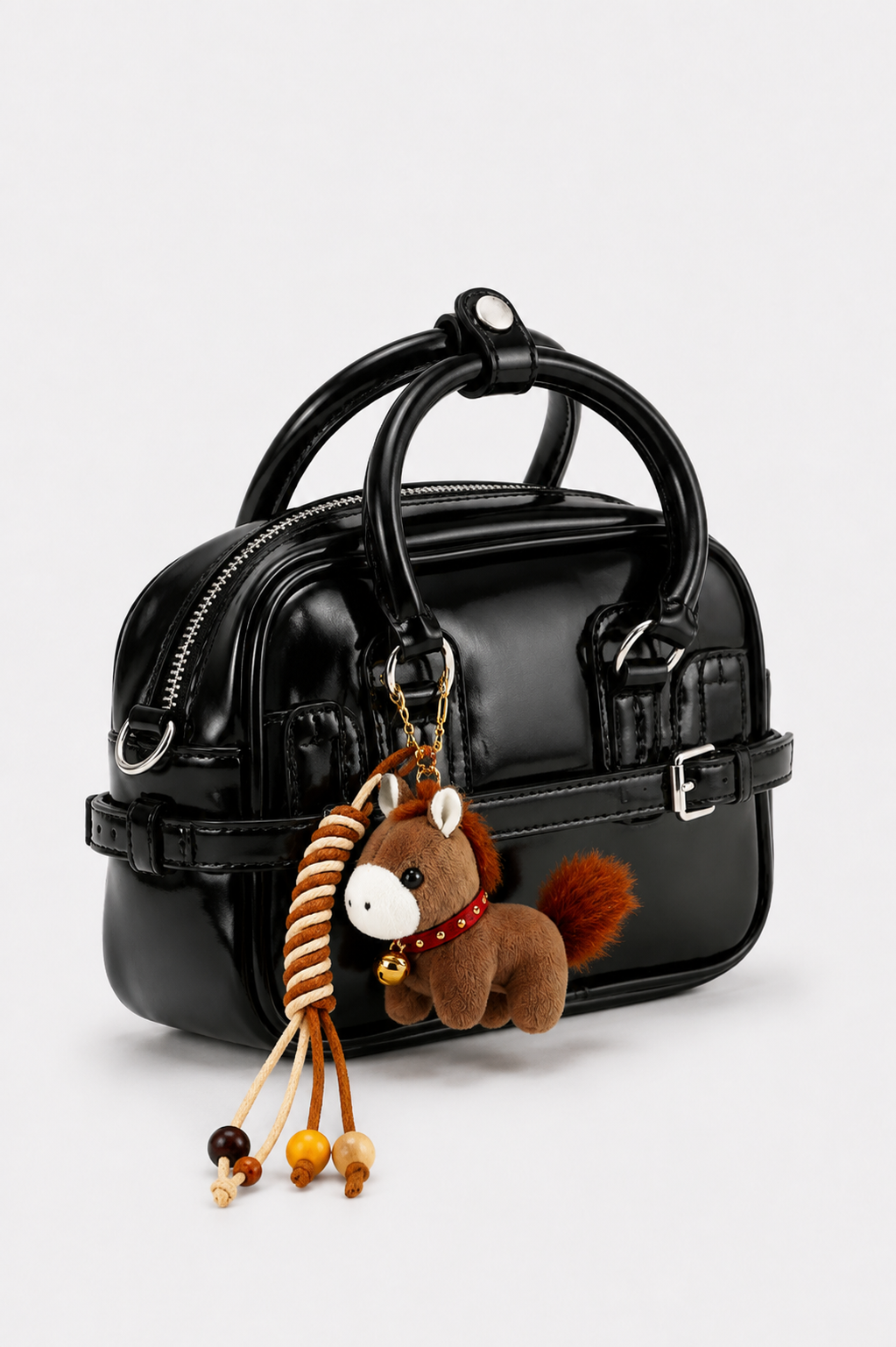 Luna Onyx Black Charm Satchel