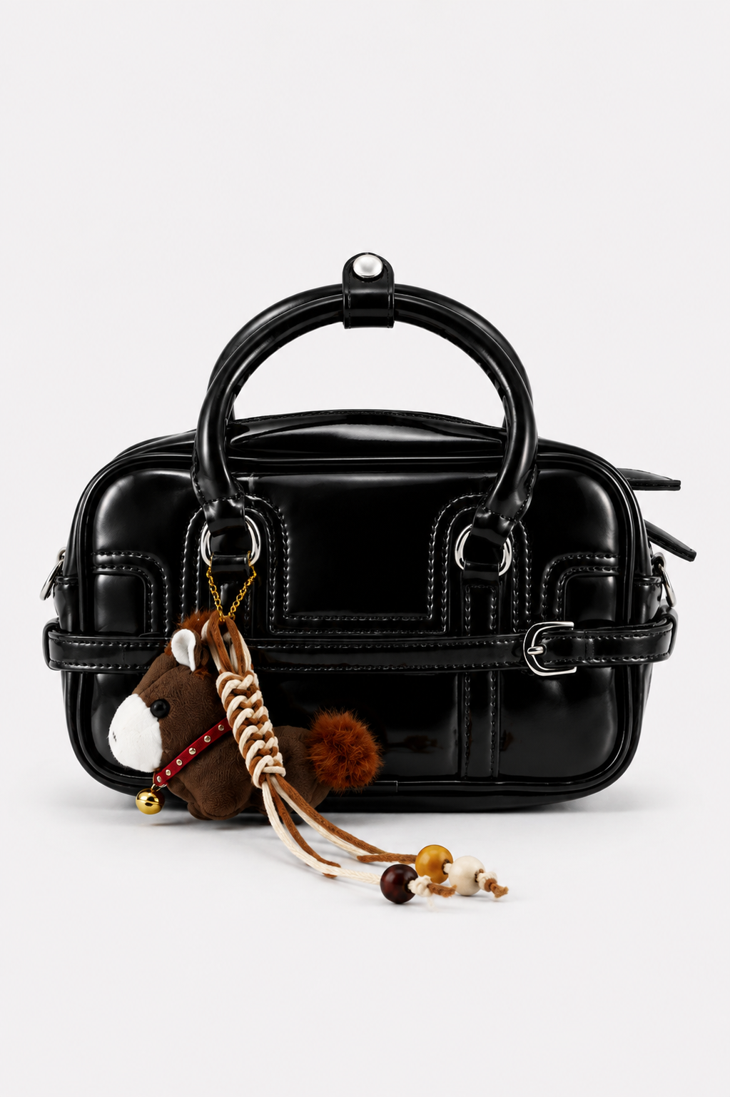 Luna Onyx Black Charm Satchel