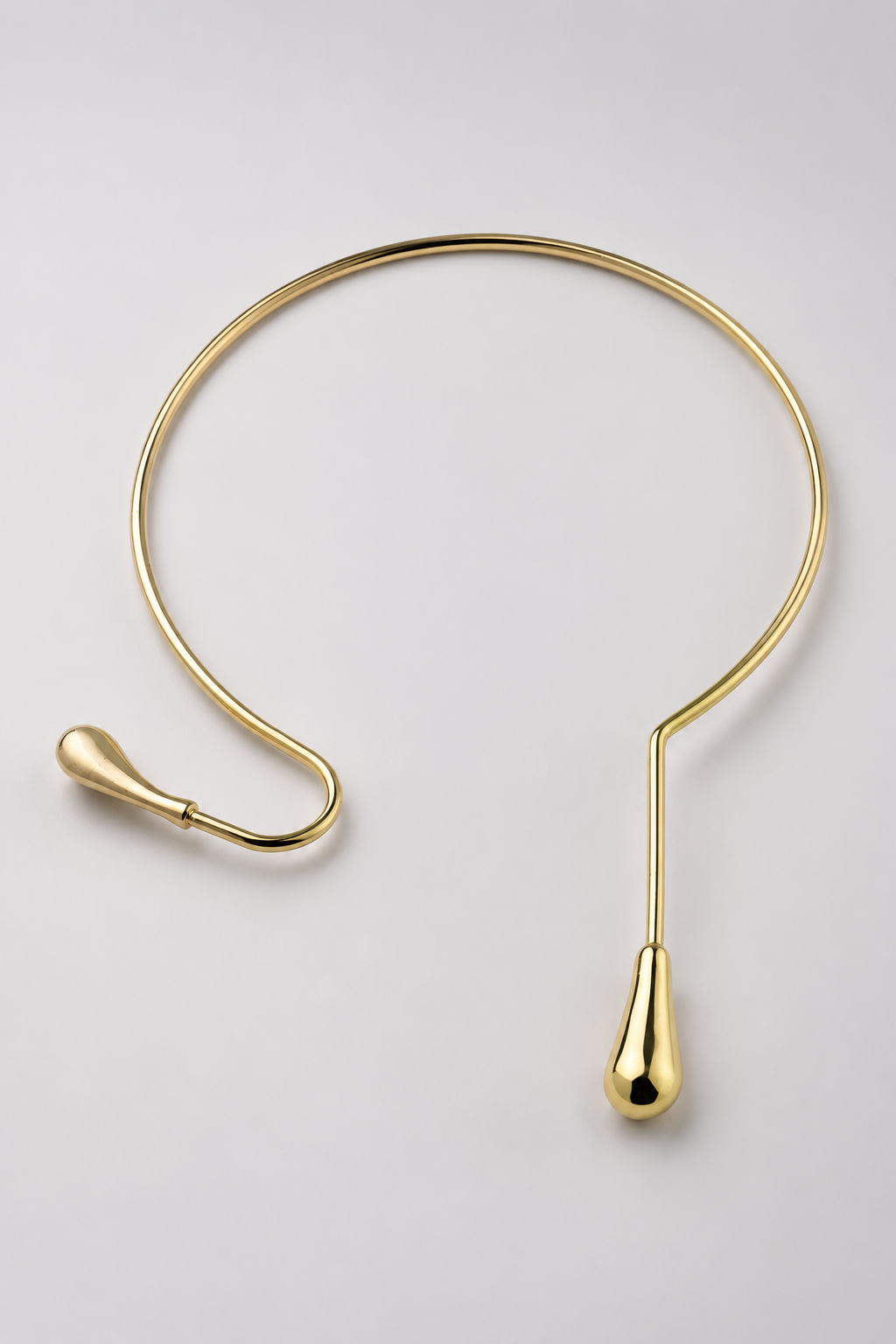 Minimalist Teardrop Torque Necklace