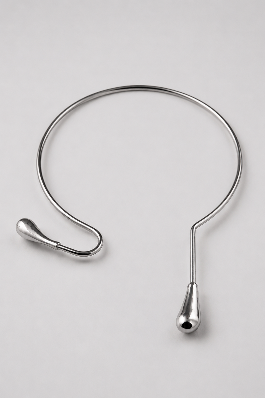 Minimalist Teardrop Torque Necklace