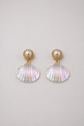 Opalescent Shell Pearl Earrings