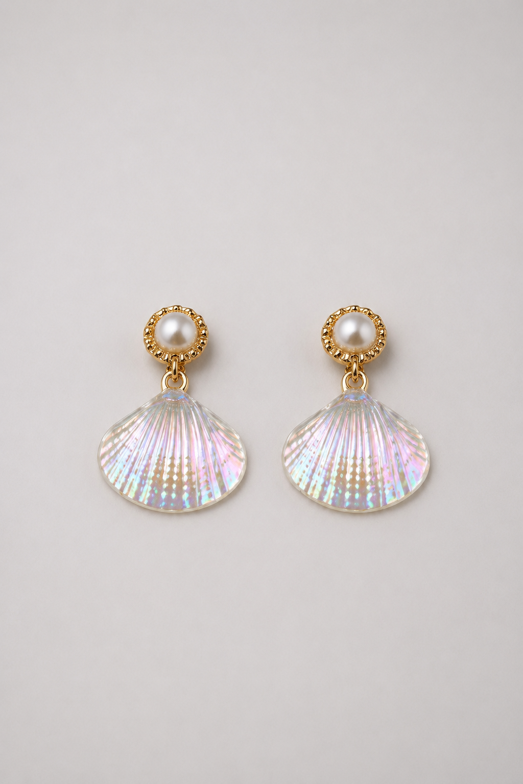 Opalescent Shell Pearl Earrings