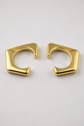Sculptural Gold Wave Necklace