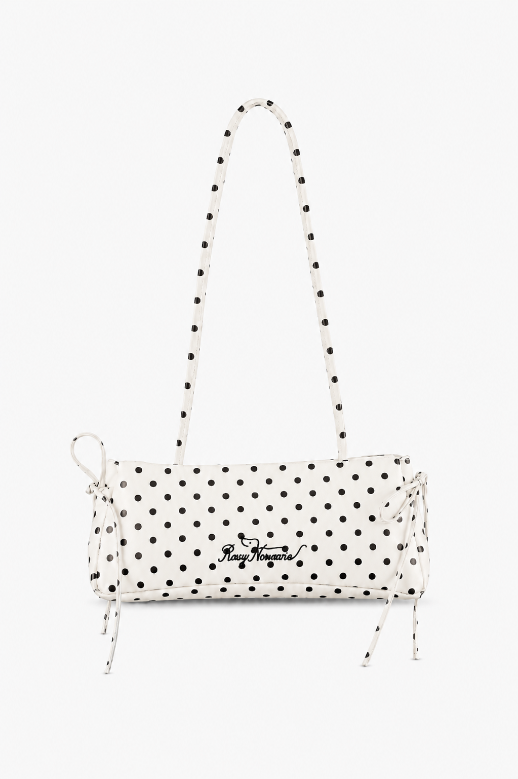 Mira Classic Ivory Polka Dot Shoulder Bag