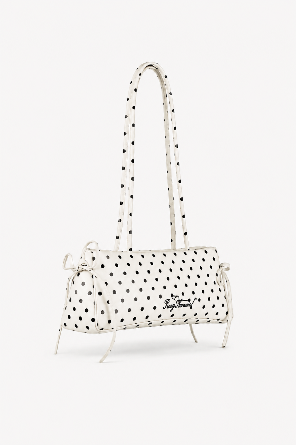Mira Classic Ivory Polka Dot Shoulder Bag