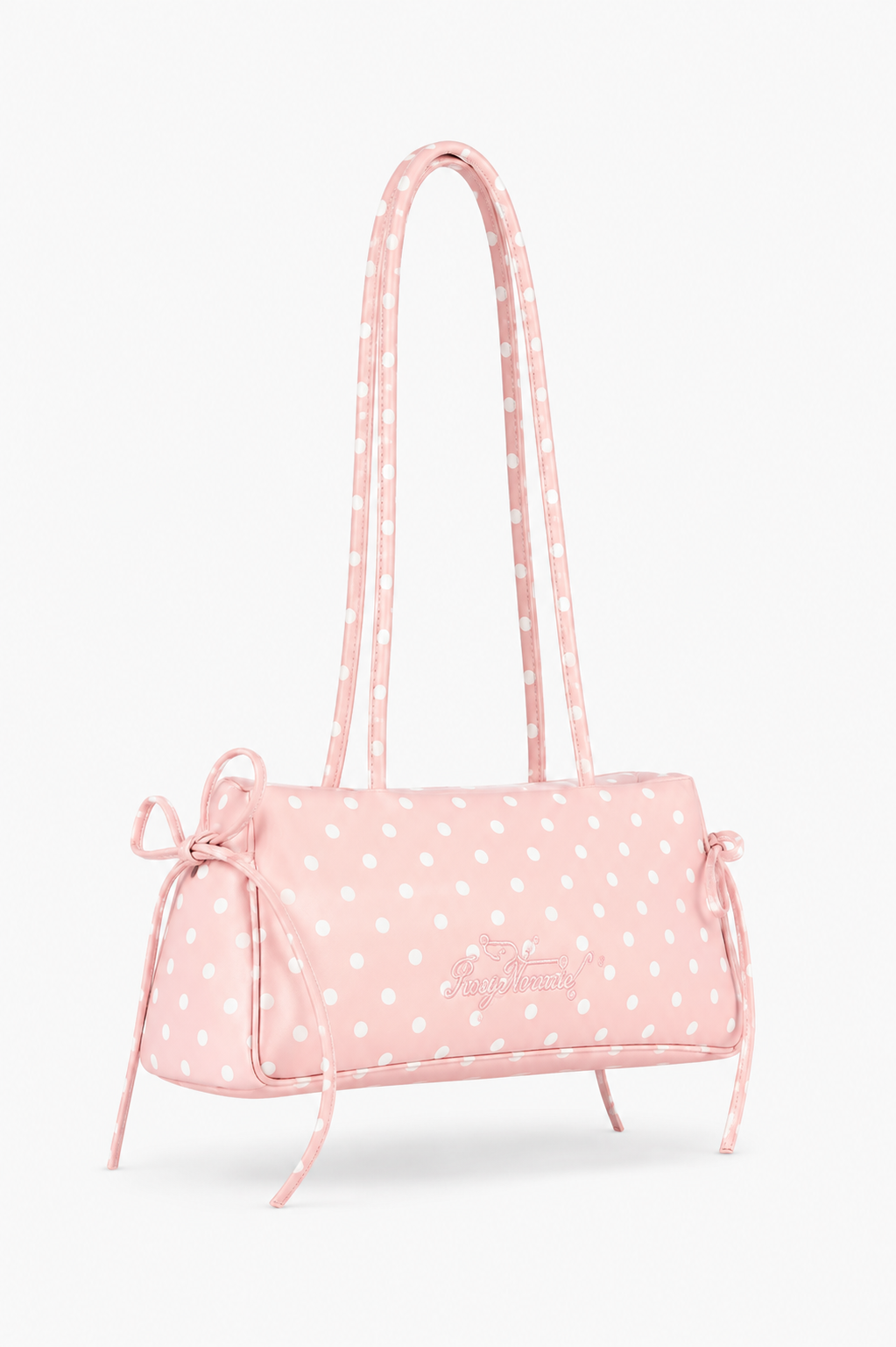 Mira Blush Pink Polka Dot Shoulder Bag