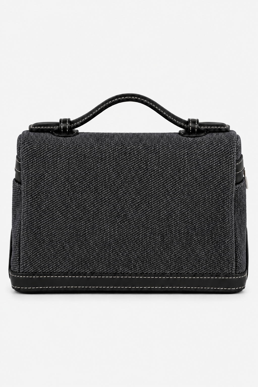 Nora Charcoal Denim Box Bag